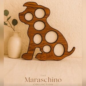 Vintage Dog Silhouette Wooden Photo Frame | Rare | Multi-Photo